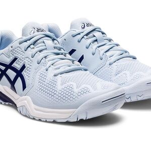 Asics Gel-Resolution 8 GS Kids Shoes in Light Blue and Navy Tennis Shoes